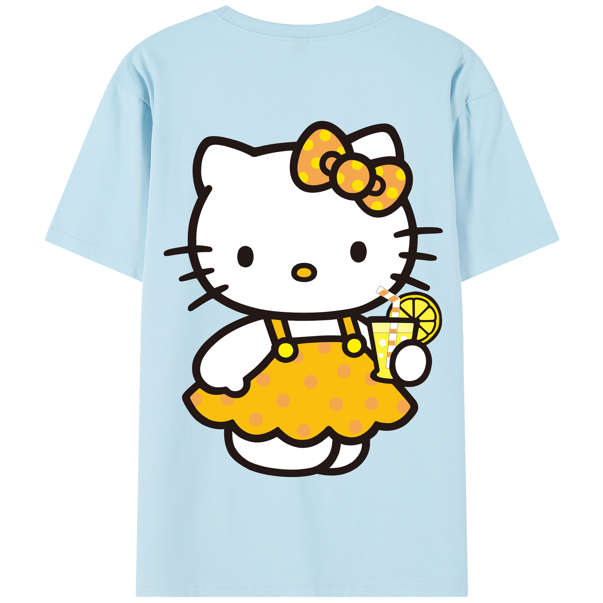 （画像用） Hello Kitty ハローキティ 綿100％半袖Tシャツ（背面プリント）